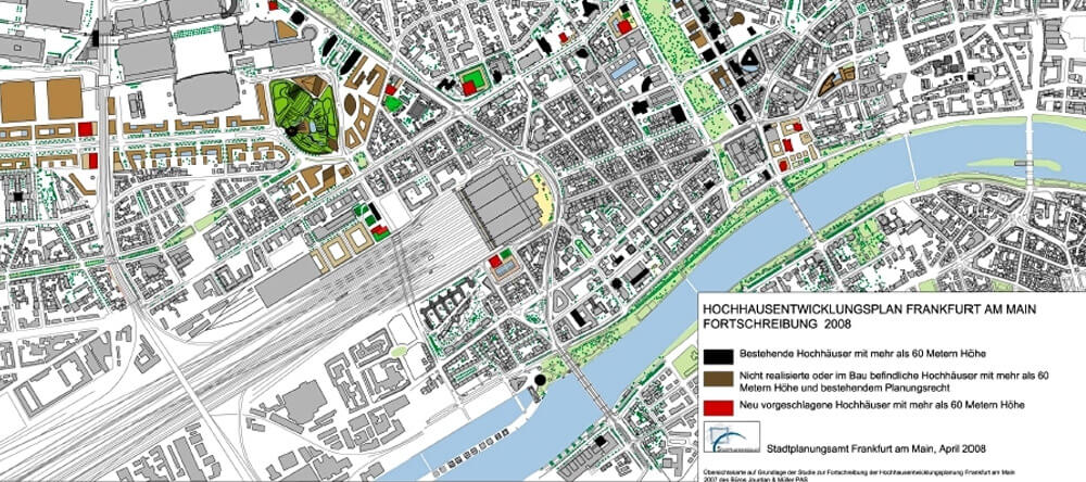 Map of Skyscrapers in Frankfurt
