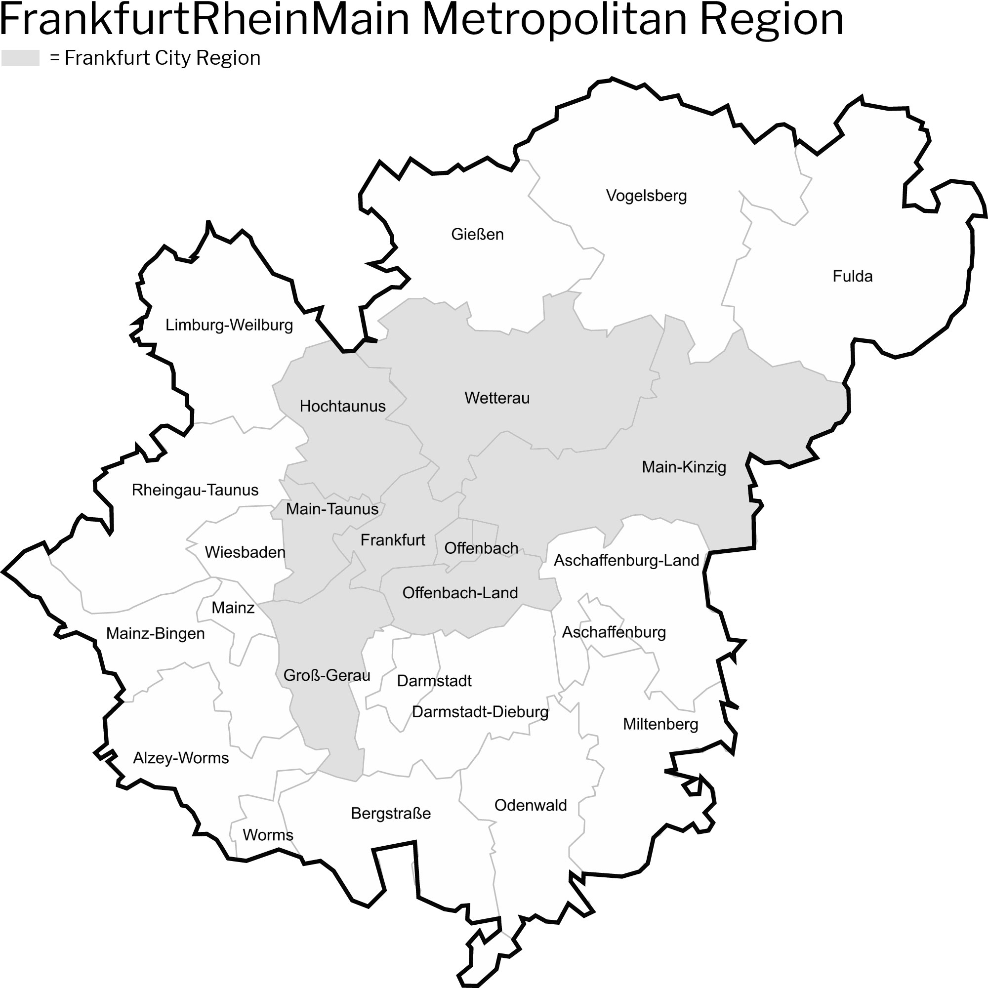 Frankfurt City Region - Frankfurt urban area definition - Greater Frankfurt area - FrankfurtRheinMain