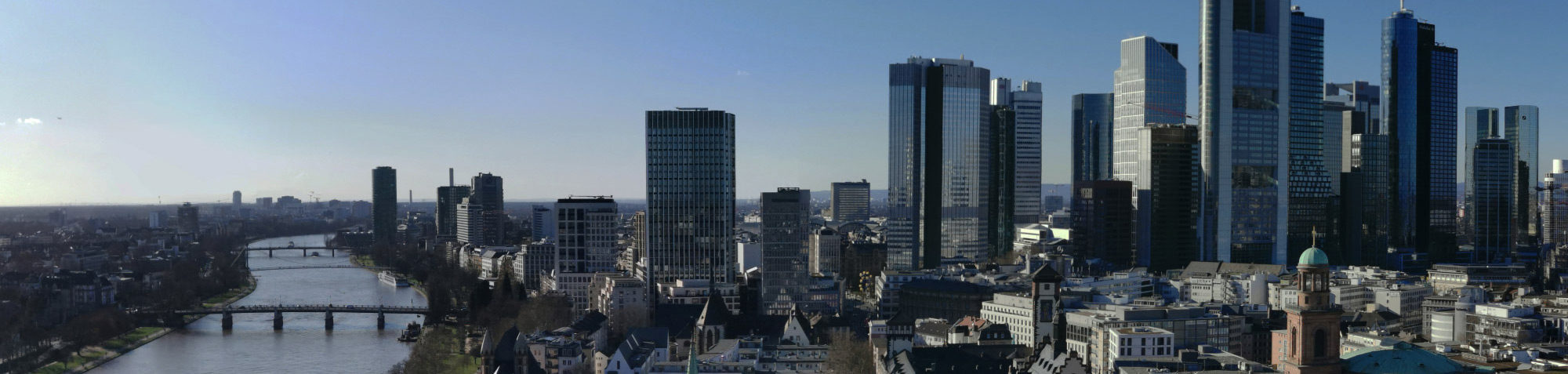 Highrise city Frankfurt - Skyscrapers in Frankfurt - Mainhattan - Bank towers in the CBD 2020