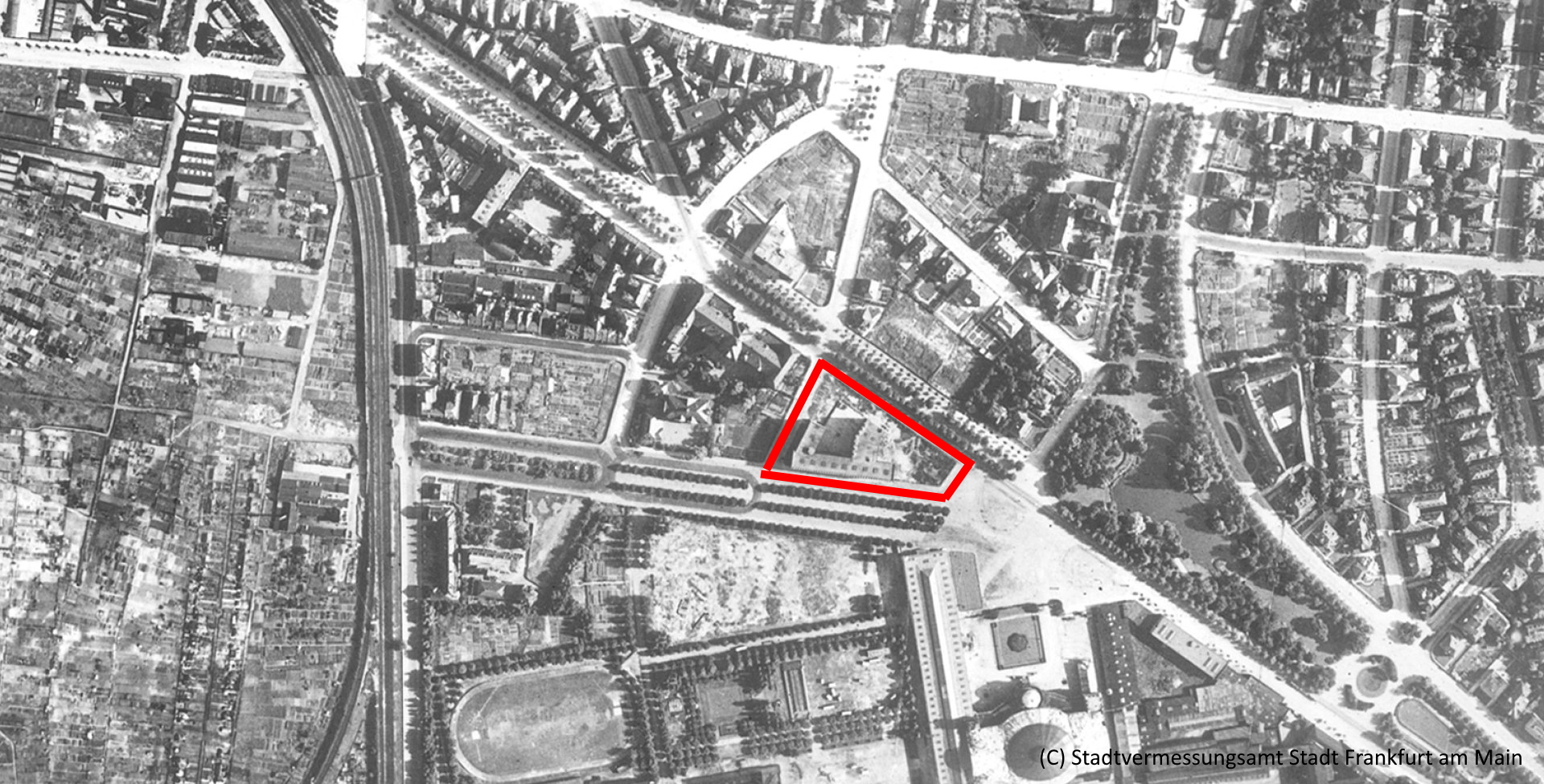 Stadtplan Frankfurt 1927 rund um das Messegelände