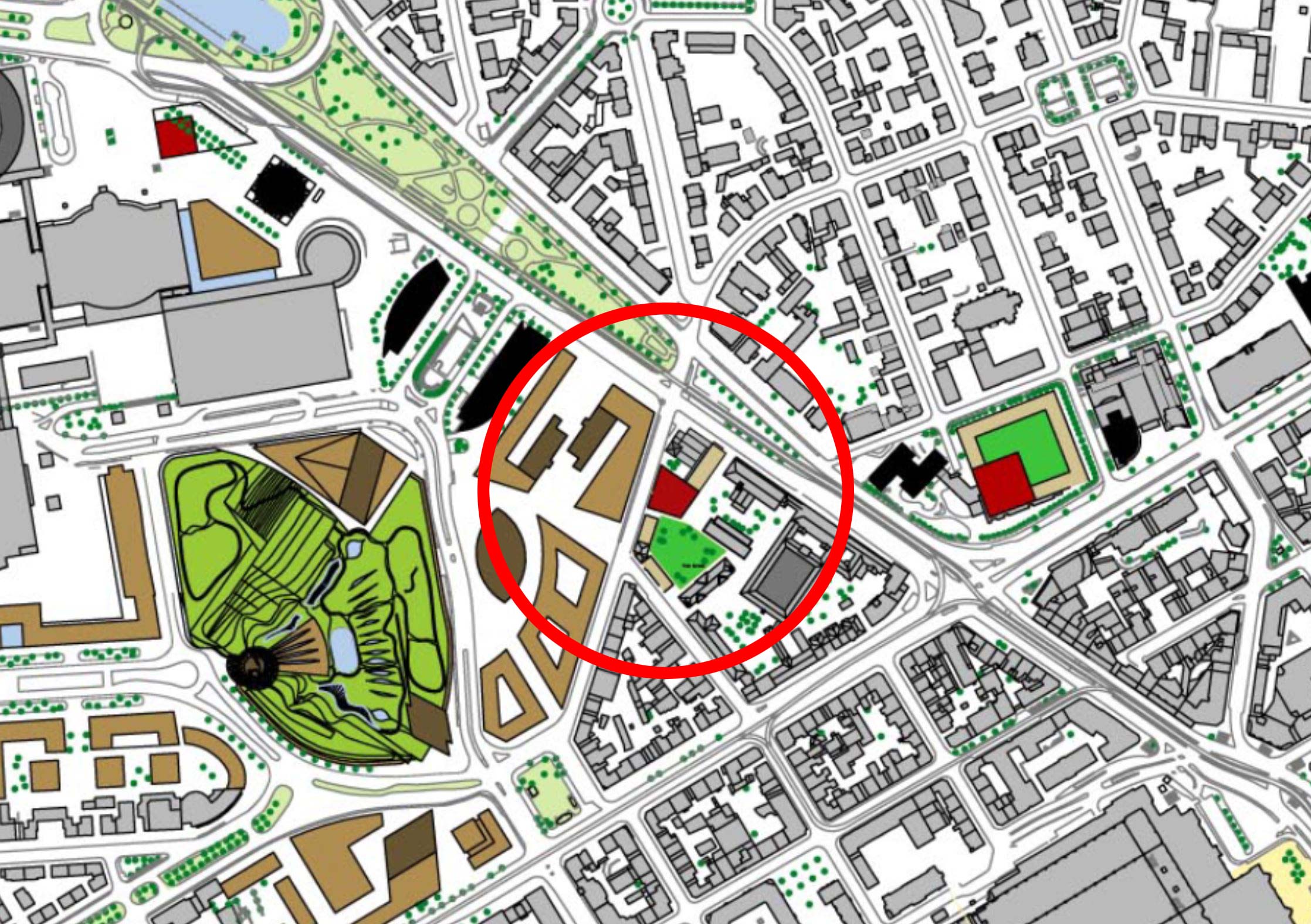 St. Matthews Church Frankfurt - Matthäuskirche - site for a new tower by Becken