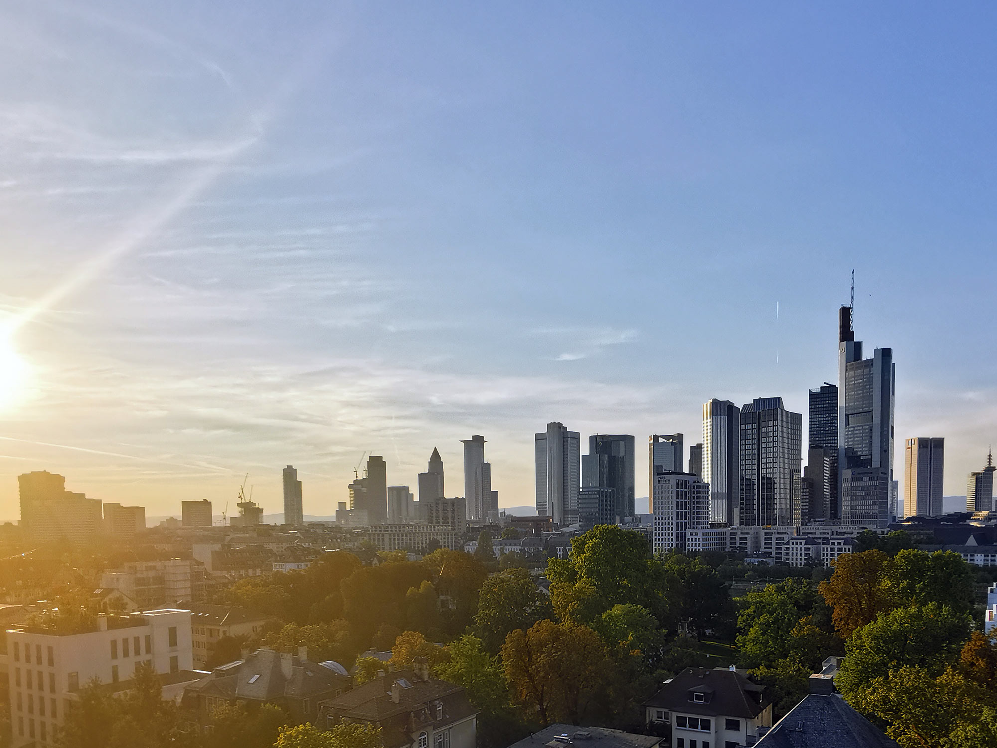 Frankfurt aerial photos - professional drone pilots Frankfurt - panorama skyline Frankfurt