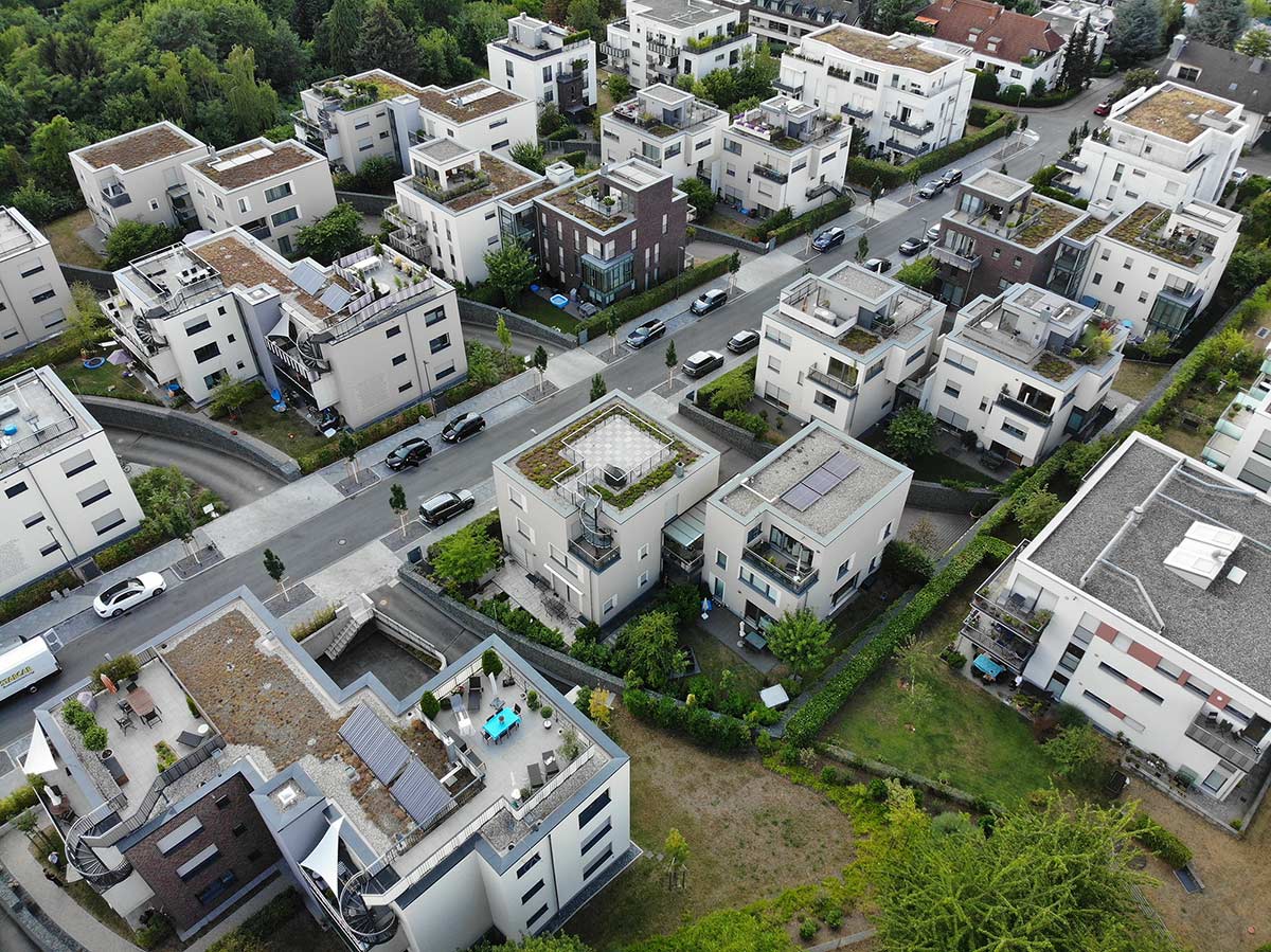 Residential area in Frankfurt Sachsenhausen