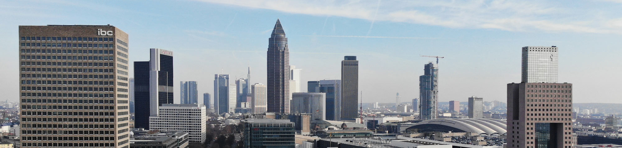 Skyline Fraknfurt - City of Skyscrapers - City silhouette - aerial view Frankfurt - drone photos Frankfurt