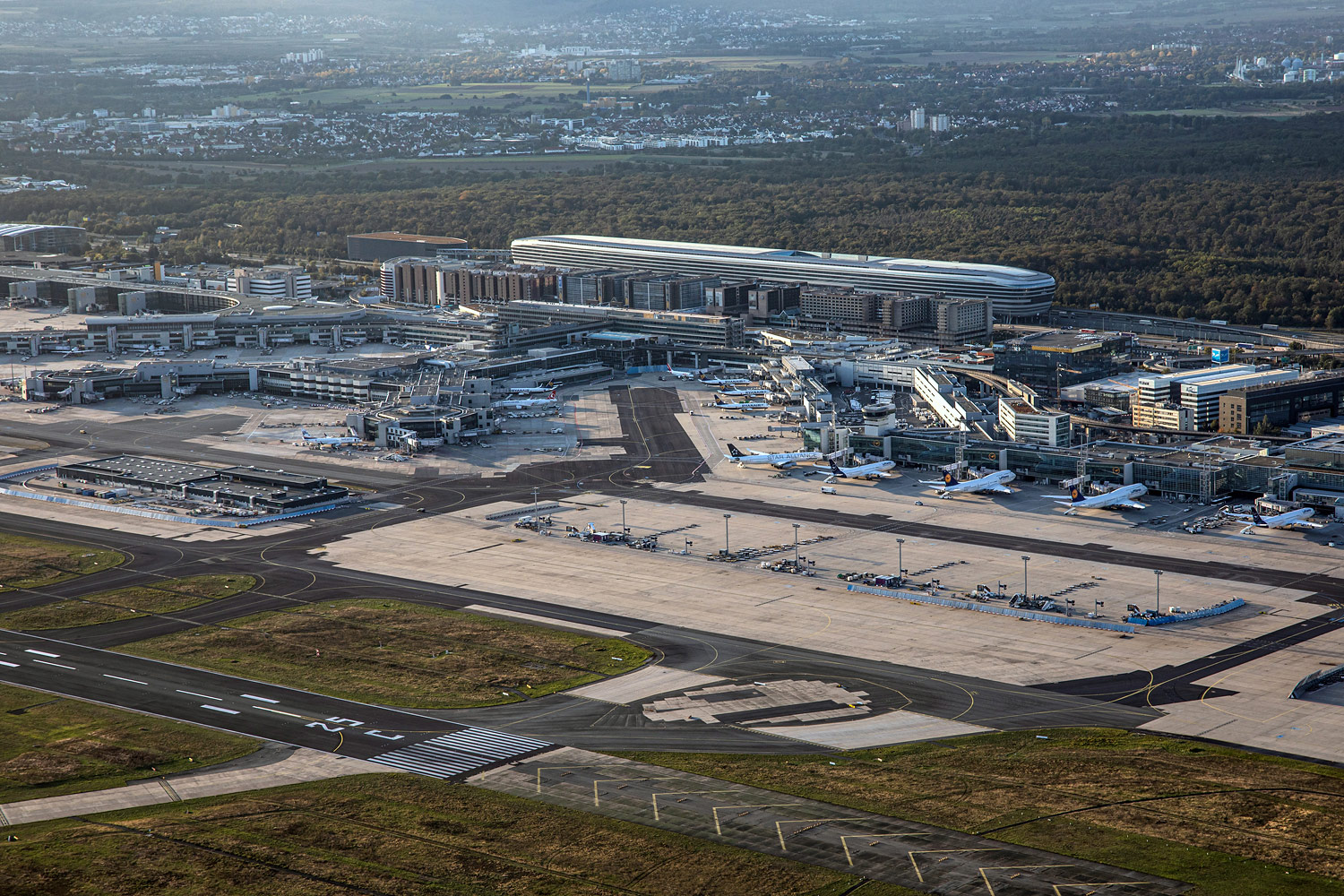Approaching Frankfurt International Airport