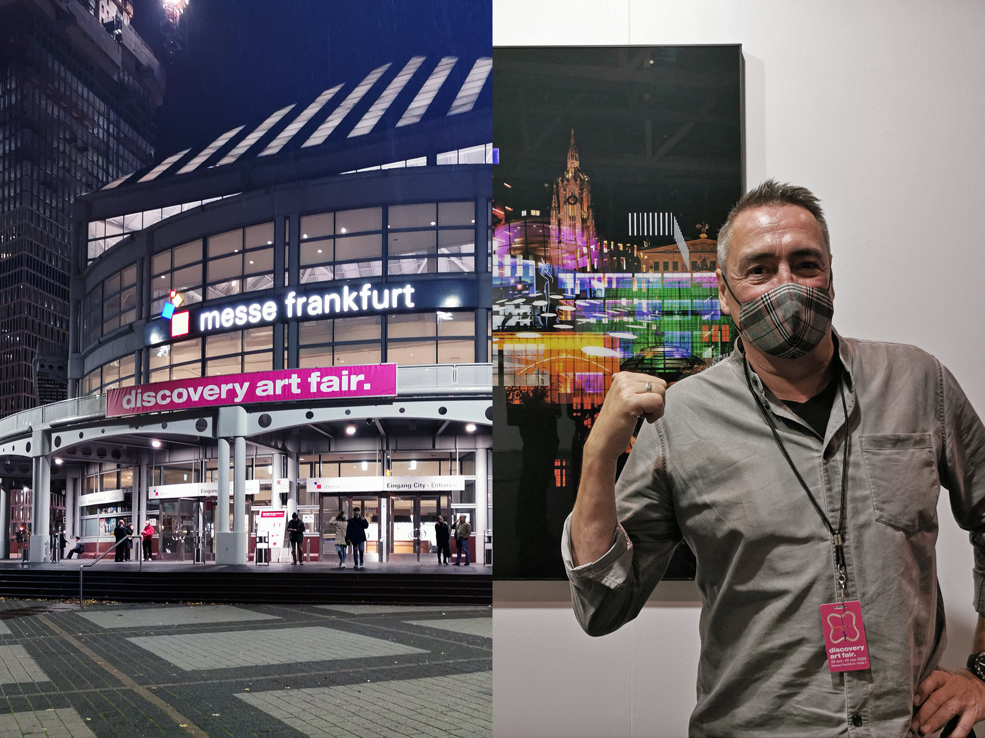 Thomas Gessner at the Discovery Art Fair - Messe Frankfurt - in October 2020