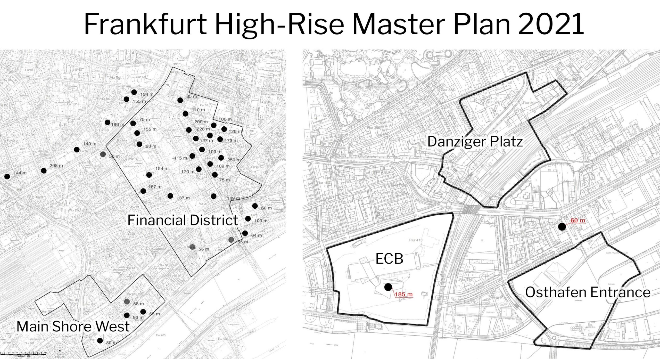 Frankfurt High-Rise Master Plan 2021 - Development Clusters for new Skyscrapers