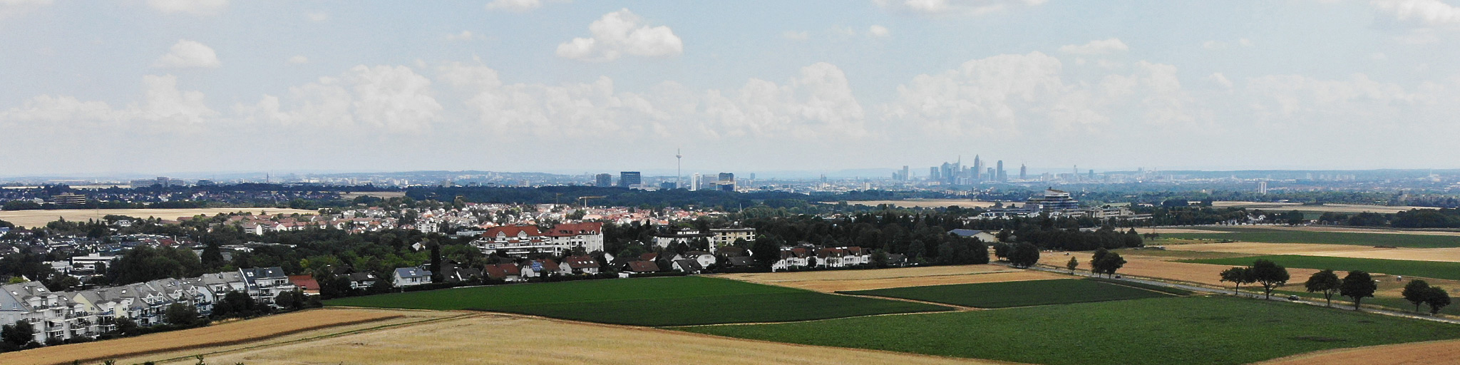 FrankfurtRheinMain Metropolitan Area - Greater Frankfurt Area Definition - Rhine Main Area panorama taken with a drone
