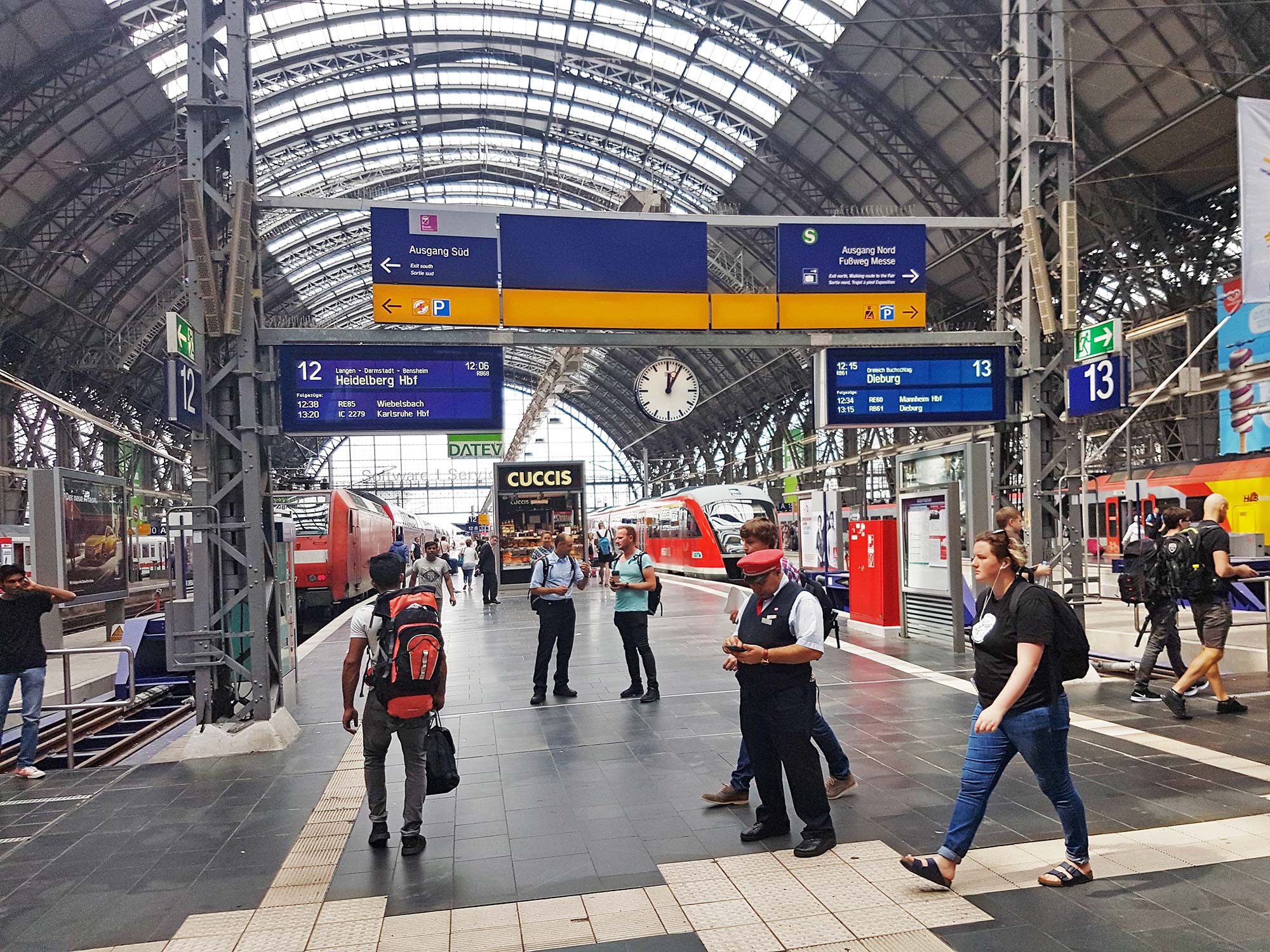 Inside Frankfurt Central Station - Main Station in Frankfurt, Germany