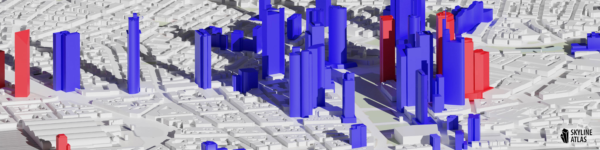 Frankfurt 3D Map - Frankfurt skyline - Mainhattan skyline - Frankfurt planned skyscrapers - Frankfurt 3D Map - Frankfurt City Planning