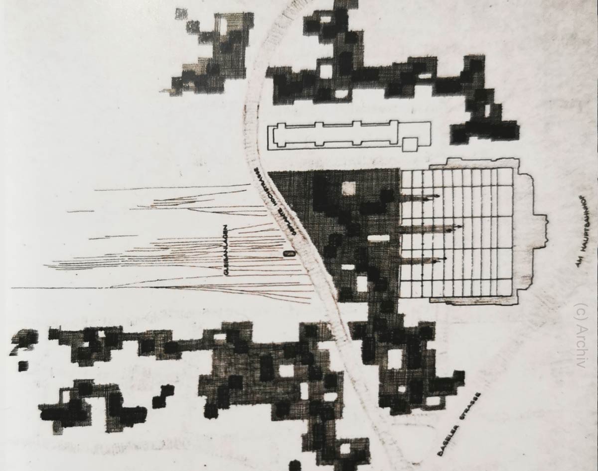 Skyscrapers at Frankfurt's central station - Study from 1968