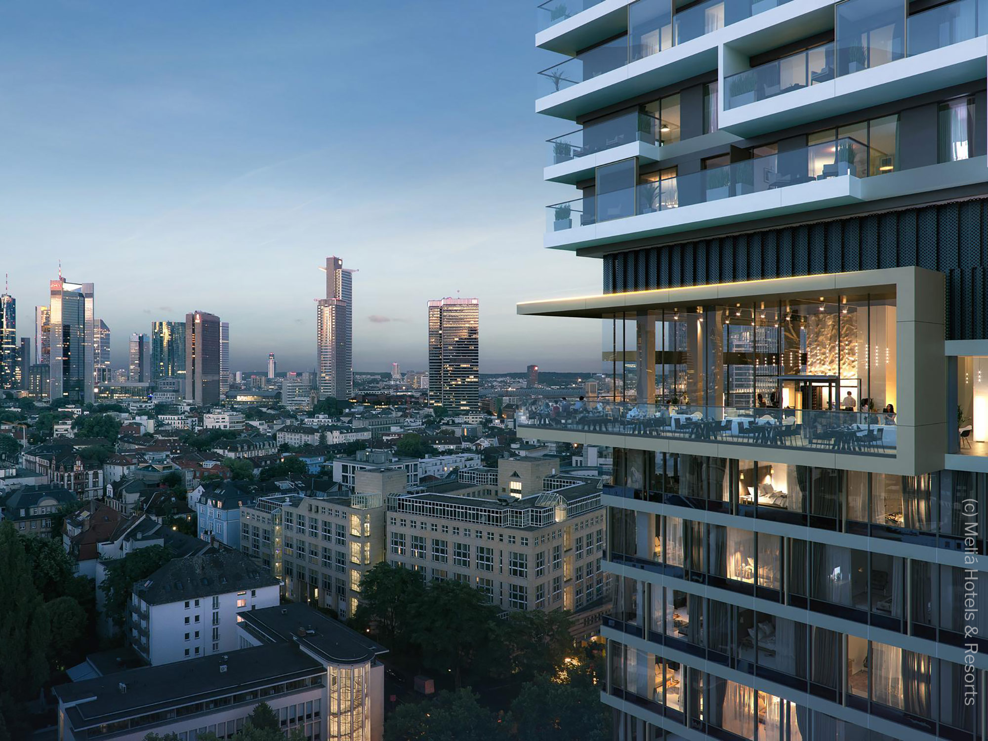 Meliá Frankfurt City Hotel - Oben Restaurant - Skybar Frankfurt - Frankfurt Melia Hotel - 140 West - One Forty West - New Frankfurt Hotel 2021