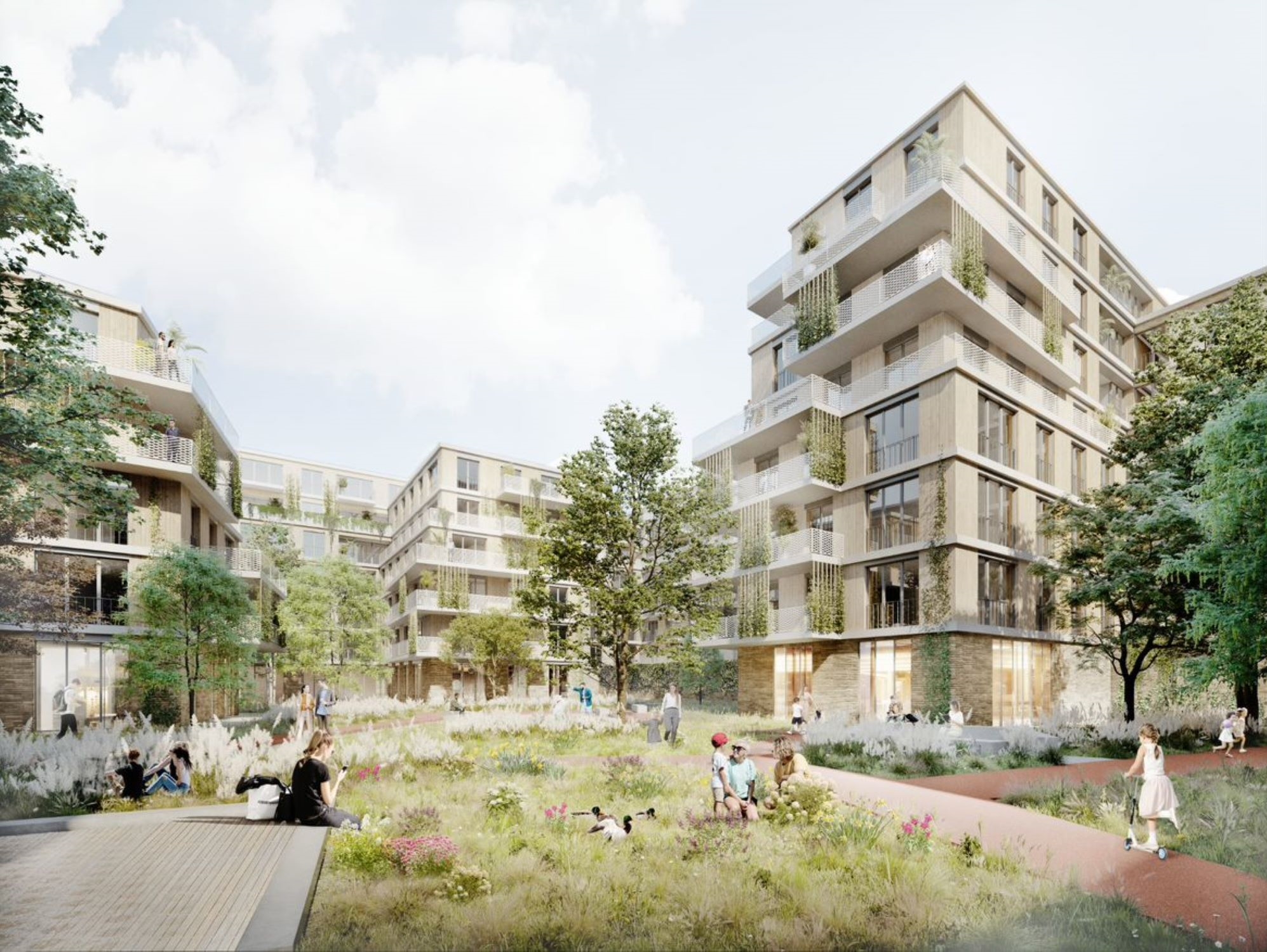 Hellerhöfe Quarter being built in Frankfurts Gallus district