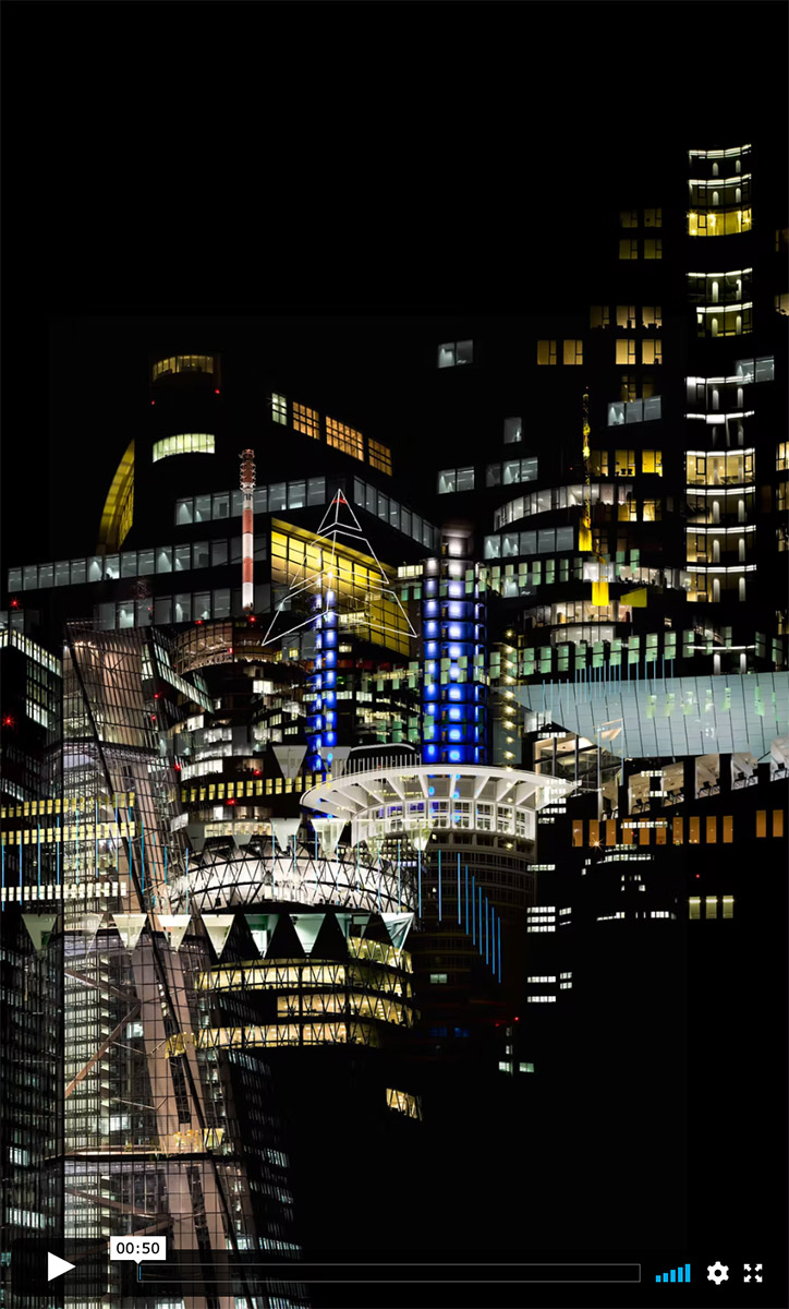NEO NOIR - light art - skyscraper art - architecture art - skyline at night