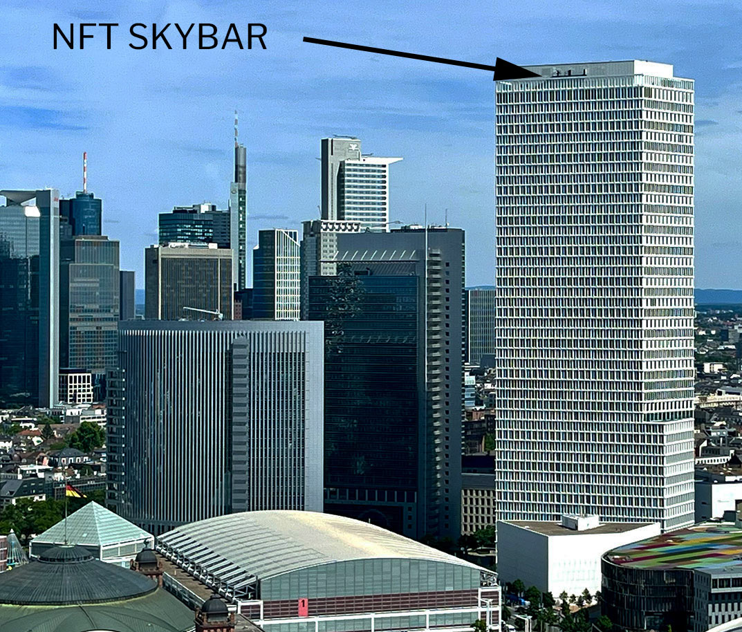 Frankfurt NFT skybar location - Frankfurt crypto location - skyscraper bar - Germany's highest bar