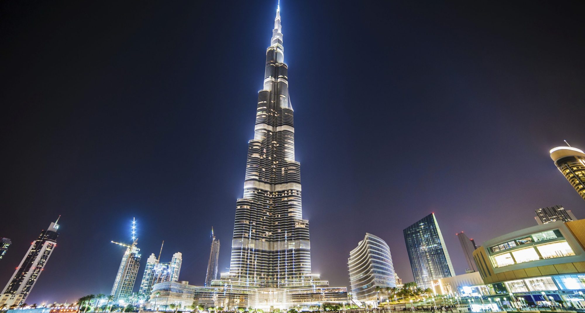 Burj Khalifa at night, Dubai, UAE